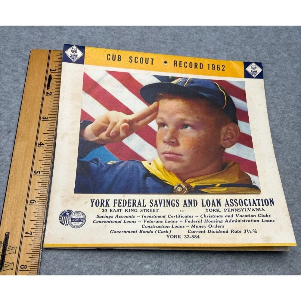 Vintage 1962 Boy Cub Scout Calendar 7.5